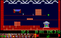 Oh No! More Lemmings!: Level One on difficulty-level Tame