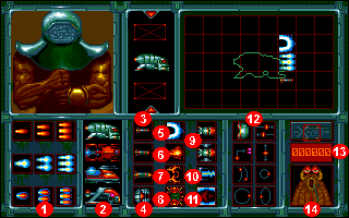 X-out: Ship & Weapon Equipment Screen